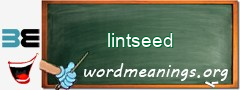 WordMeaning blackboard for lintseed